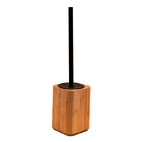 WC SADA - ŠTĚTKA A DRŽÁK - černá/přírodní barvy, Basics, kov/dřevo (9,5/39,5/9,5cm) - Sadena