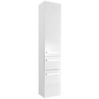 HOCHSCHRANK 30/168/33 cm  - Chromfarben/Weiß Hochglanz, KONVENTIONELL, Glas/Holzwerkstoff (30/168/33cm) - Sadena