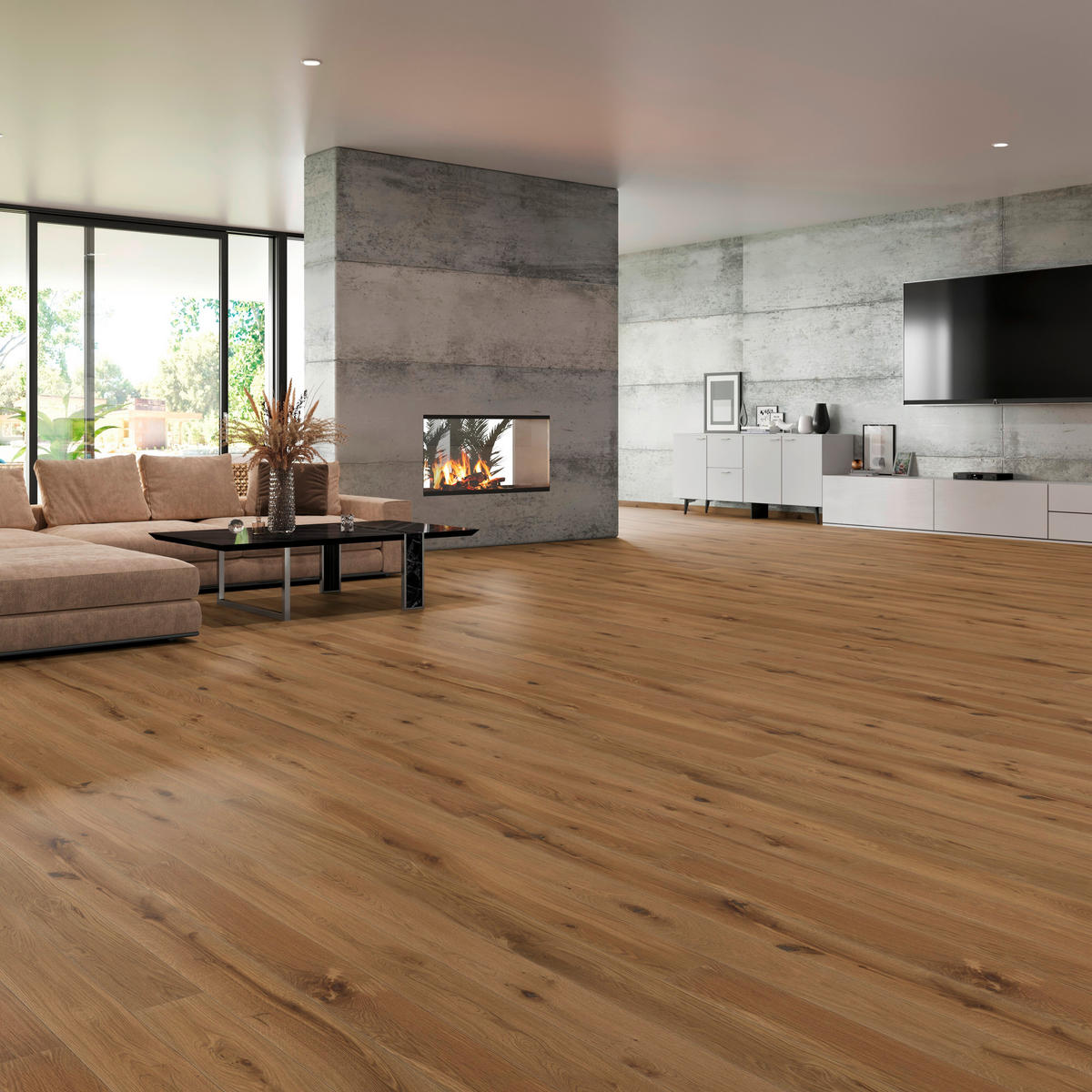 LANDHAUSDIELE Rustico Trend Eiche Caramel 100014201  per  m² - Design, Holz (220,5/17,6/1,3cm) - Tilo