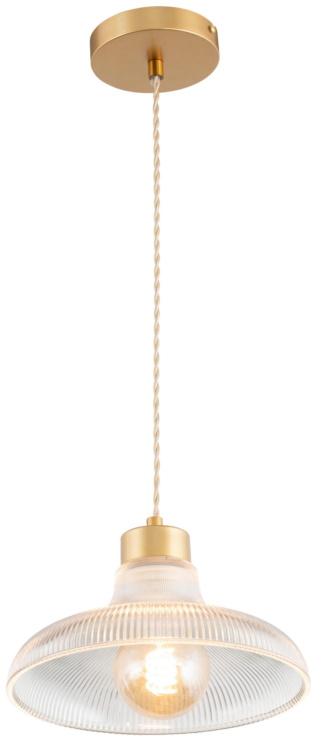 HÄNGELEUCHTE 24,5/117 cm  - Klar, Trend, Glas/Metall (24,5/117cm) - Novel