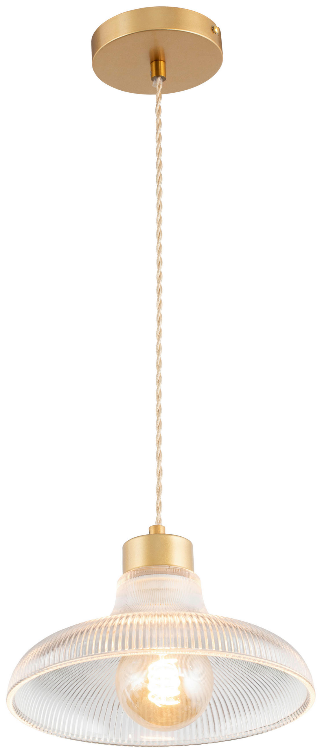 HÄNGELEUCHTE 24,5/117 cm   - Klar, Trend, Glas/Metall (24,5/117cm) - Novel