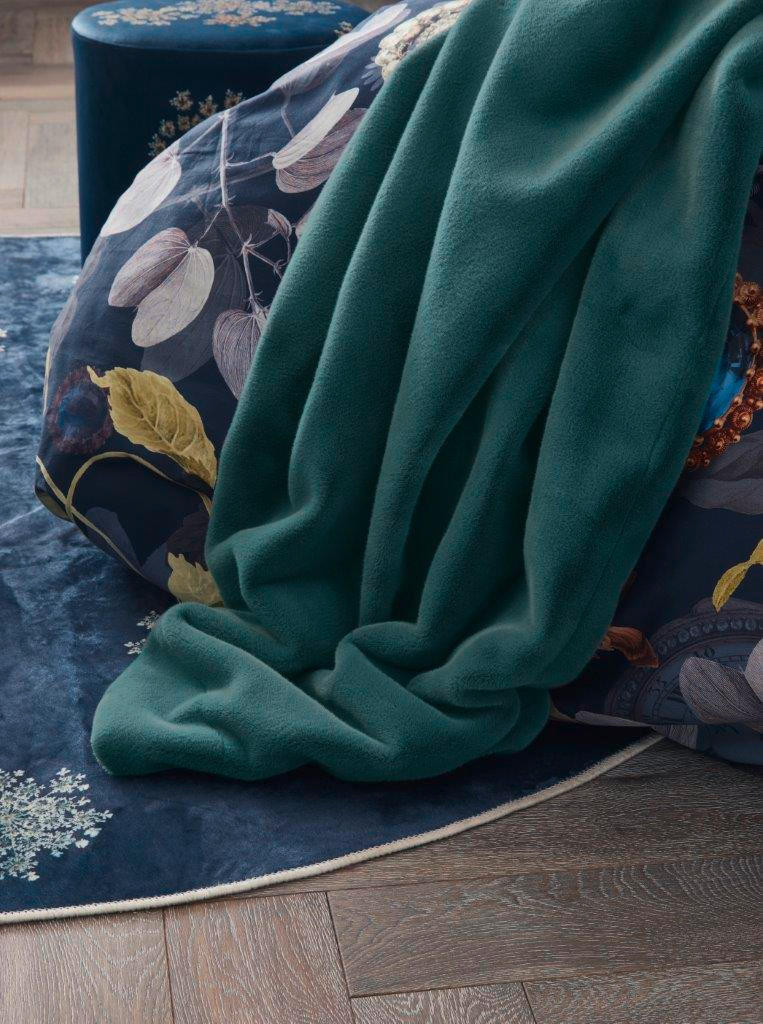 FELLDECKE Furry 150/200 cm  - Blau, Basics, Textil/Fell (150/200cm) - Essenza