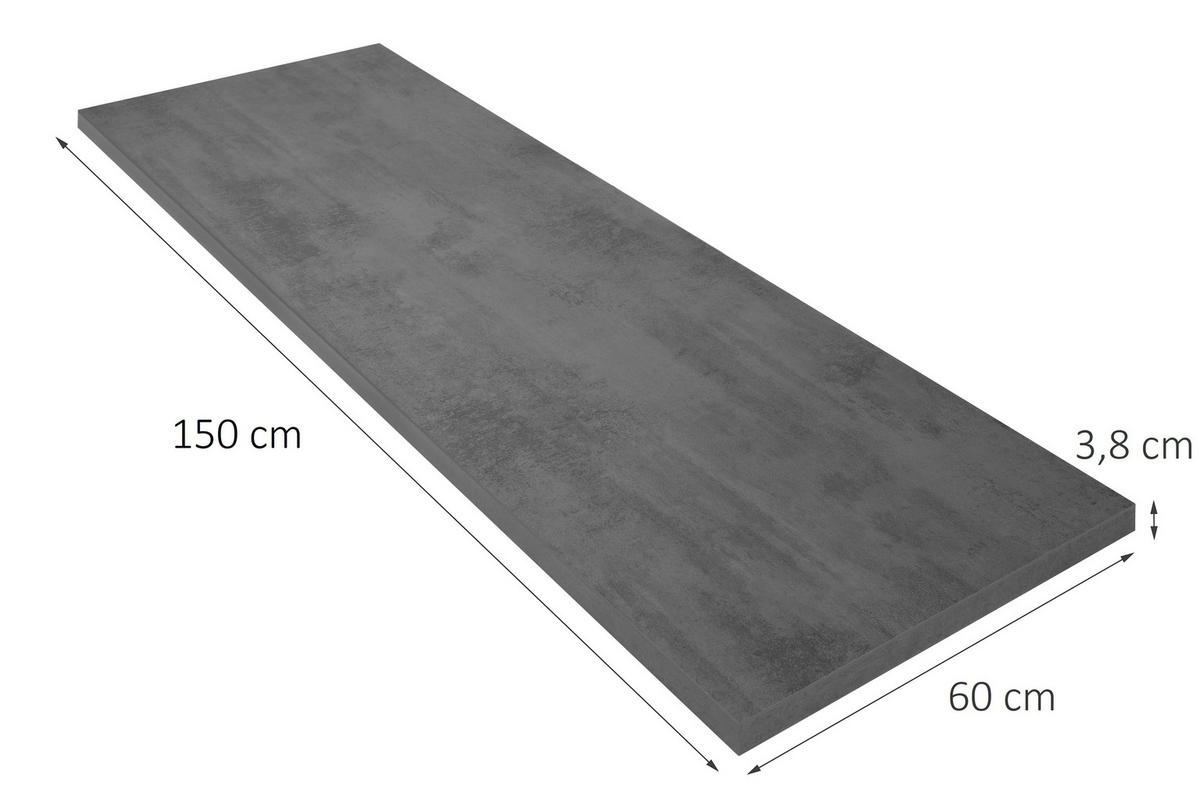 ARBEITSPLATTE 150/4/60 cm  - Schieferfarben, MODERN, Holzwerkstoff (150/4/60cm) - Nobilia