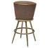 TRESENSTUHL Lederlook Braun, Goldfarben - Goldfarben/Braun, Design, Textil/Metall (48/74/48cm) - Kare-Design
