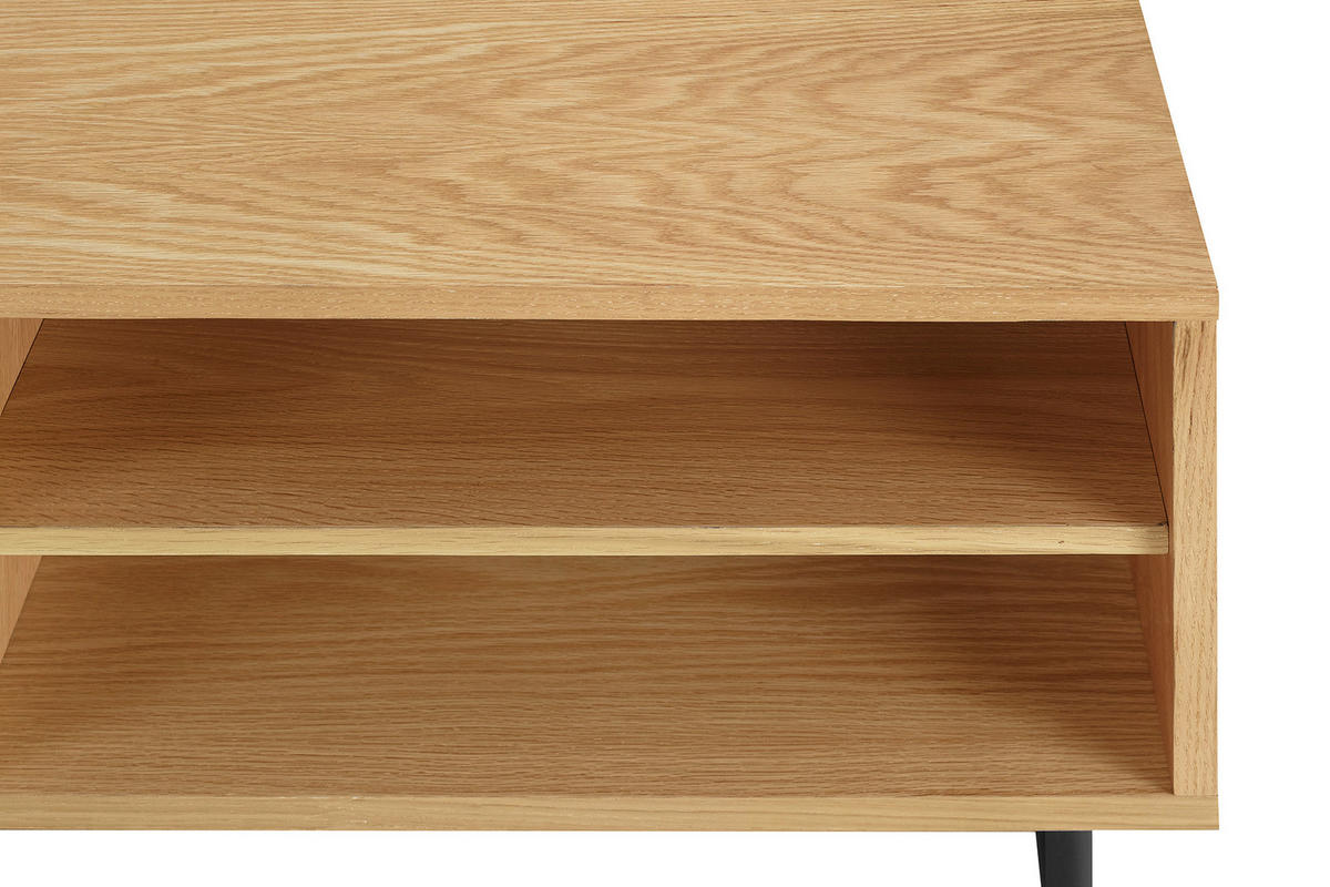 LOWBOARD  in 160/50/40 cm  - Eichefarben/Schwarz, Design, Holz/Holzwerkstoff (160/50/40cm) - Livetastic