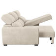 ECKSOFA Naturfarben Mikrofaser  - Schwarz/Naturfarben, KONVENTIONELL, Kunststoff/Textil (285/177cm) - Carryhome