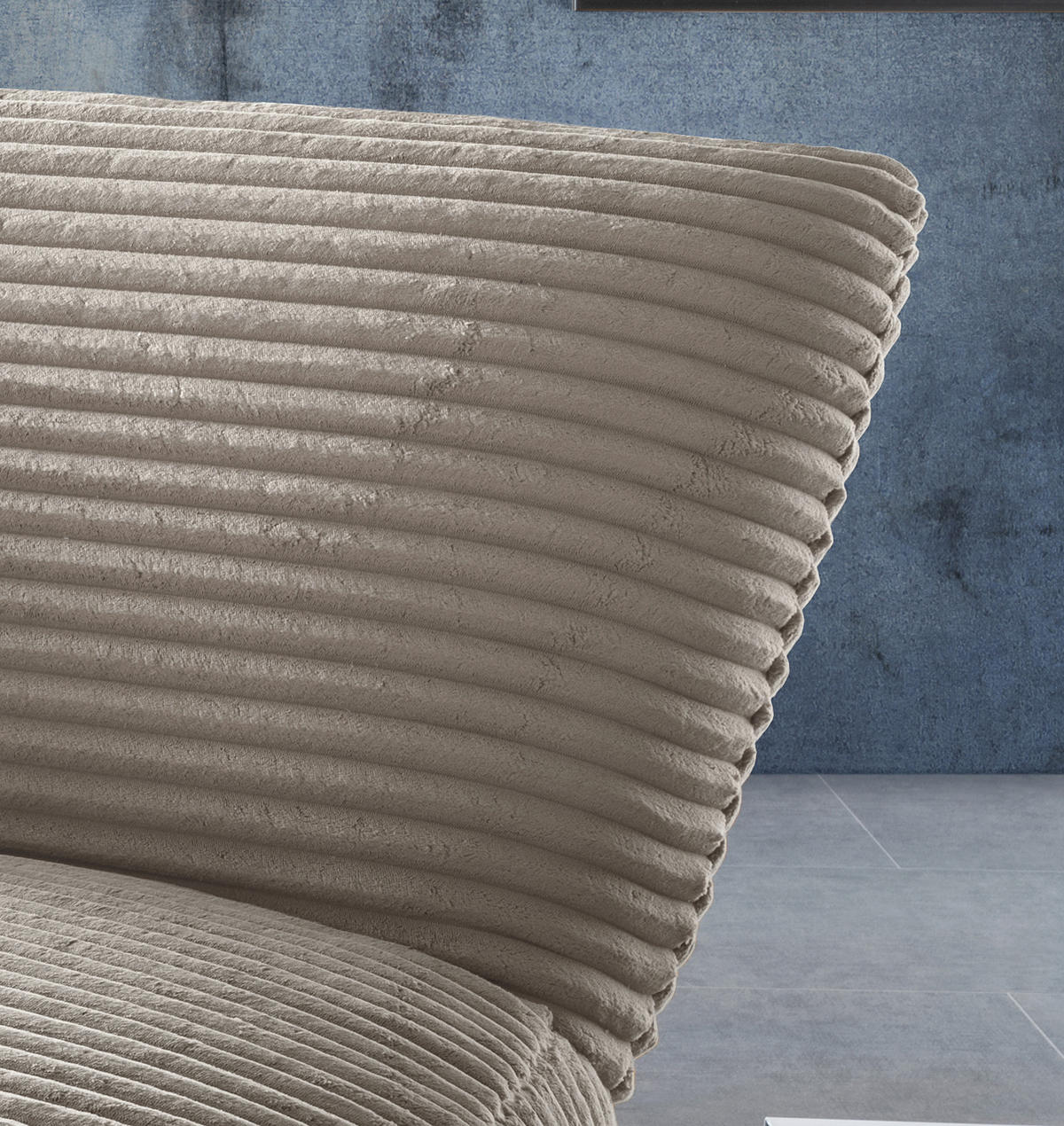 XXL-SESSEL in Cord Cappuccino  - Schwarz/Cappuccino, Trend, Textil/Metall (95/77/94cm) - Livetastic