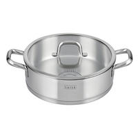 SERVÍROVACÍ PÁNEV  28 cm  - barvy stříbra/průhledné, Design, kov/sklo (28cm) - Johann Lafer