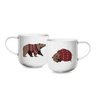BECHER coppa xmas    - Hellbraun/Bordeaux, KONVENTIONELL, Keramik (9,2/9,5cm) - ASA