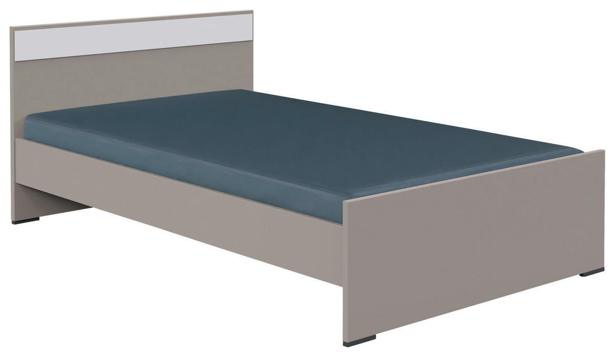 BETT 140/200 cm  in Grau, Weiß, Sahara  - Graphitfarben/Weiß, Design, Holzwerkstoff (140/200cm) - Carryhome