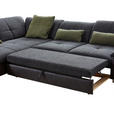 ECKSOFA Dunkelgrau Chenille  - Chromfarben/Dunkelgrau, Design, Textil (242/313cm) - Xora