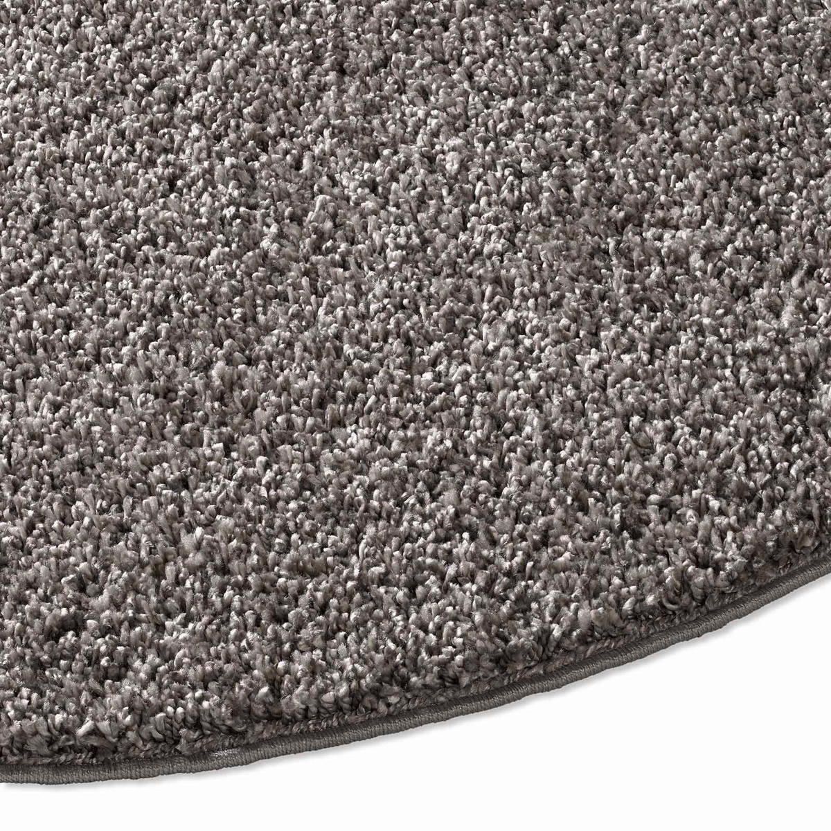 HOCHFLORTEPPICH  Wohnzimmer 120 cm Venezia Anthrazit rund  - Anthrazit, KONVENTIONELL, Textil (120cm) - Novel