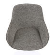 ARMLEHNSTUHL  in Eisen Leinenoptik  - Schwarz/Braun, Design, Textil/Metall (61/82/65cm) - Novel