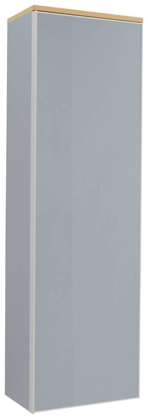 GARDEROBENSCHRANK 54/170/31 cm - Eichefarben/Silberfarben, Design, Glas/Holz (54/170/31cm)