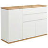 KOMODA S VRATIMA - bela/crna, Moderno, pločasti materijal/plastika (139/93/42cm) - Xora