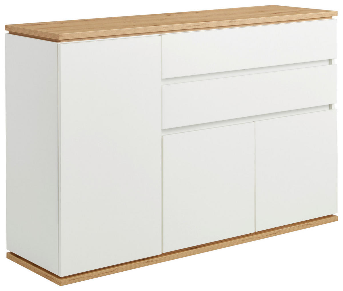 SIDEBOARD  in 139/93/42 cm  - Schwarz/Weiß, MODERN, Holzwerkstoff/Kunststoff (139/93/42cm) - Xora