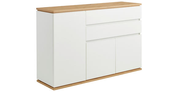 SIDEBOARD Weiß, Eiche Artisan Einlegeböden  - Schwarz/Weiß, MODERN, Holzwerkstoff/Kunststoff (139/93/42cm) - Xora