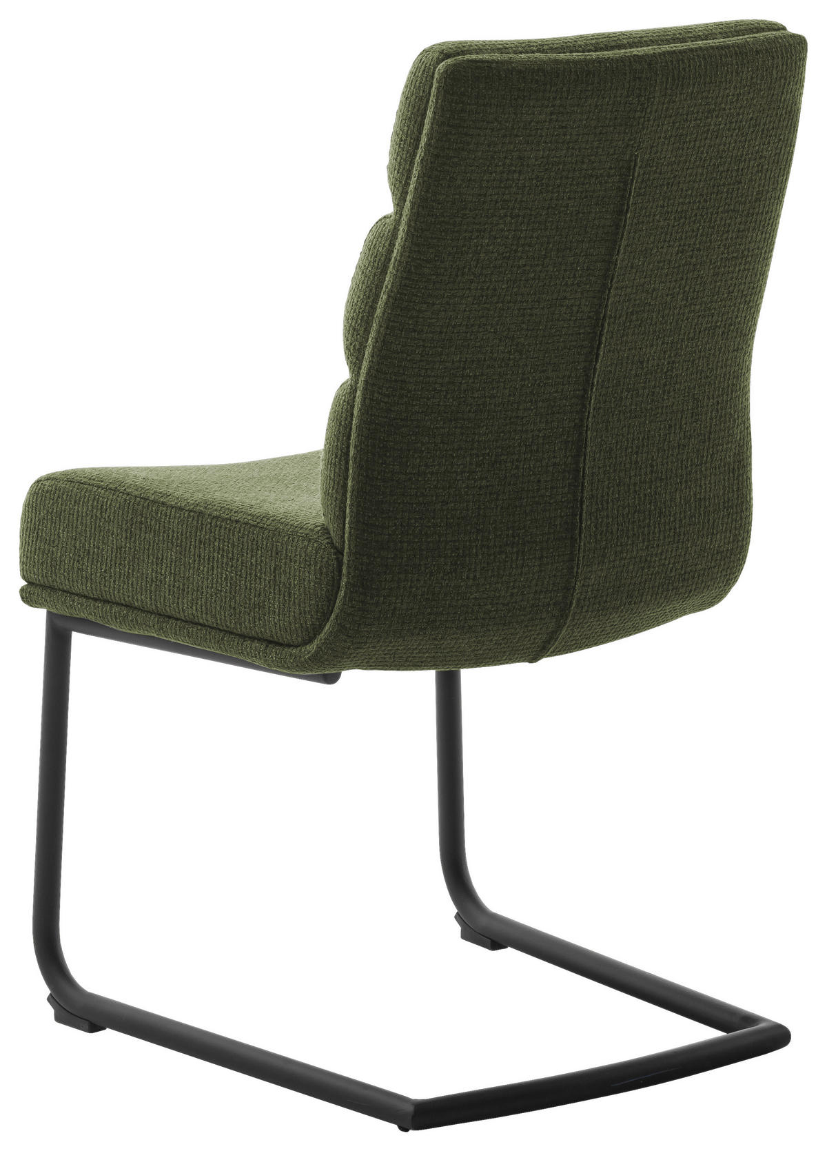 SCHWINGSTUHL  in Stahl Webstoff  - Schwarz/Olivgrün, Design, Textil/Metall (47/90/64cm) - Dieter Knoll