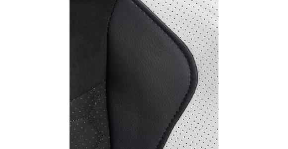 GAMINGSTUHL in Lederlook, Mikrofaser Schwarz, Weiß - Schwarz/Weiß, Design, Kunststoff/Textil (72/128-138/72cm) - Xora