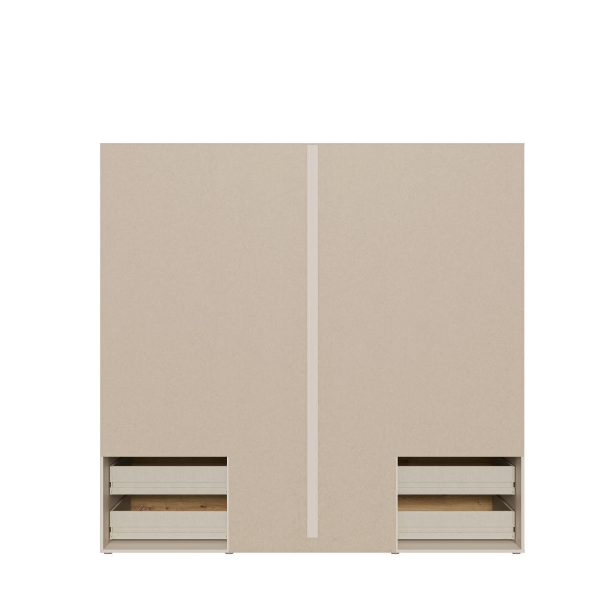 DREHTÜRENSCHRANK 205,9/200,1/58,8 cm,  in Sandfarben, Eiche Artisan, 4 Tür(en)  - Sandfarben/Schwarz, KONVENTIONELL, Holzwerkstoff/Kunststoff (205,9/200,1/58,8cm) - Milino