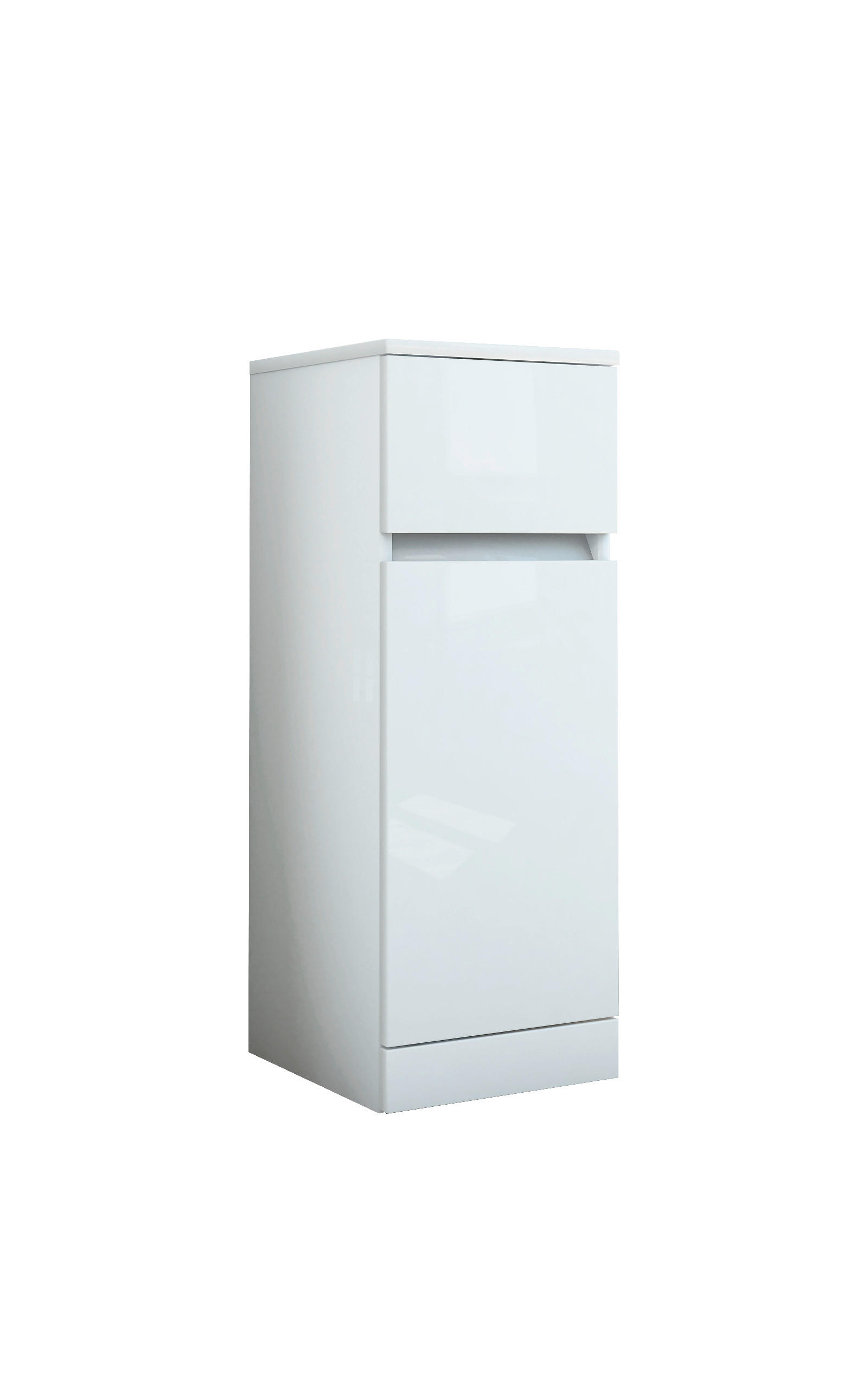 OLDALSZEKRÉNY 30/82/33,5 cm  - fehér, Basics, faalapú anyag (30/82/33,5cm) - Welnova