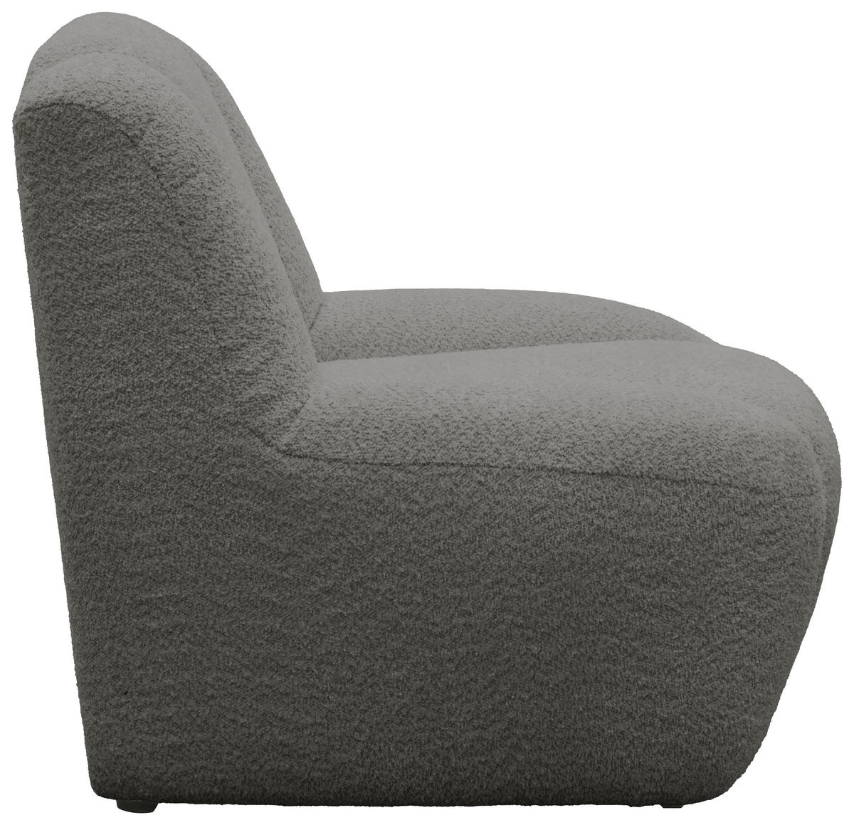 SESSEL in Chenille Graphitfarben  - Creme/Schwarz, MODERN, Kunststoff/Textil (77/82/93cm) - Livetastic