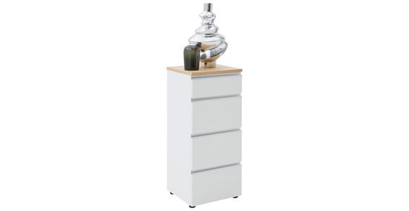 KOMMODE in 45/102/41 cm - Eichefarben/Silberfarben, Design, Holz/Holzwerkstoff (45/102/41cm) - Dieter Knoll