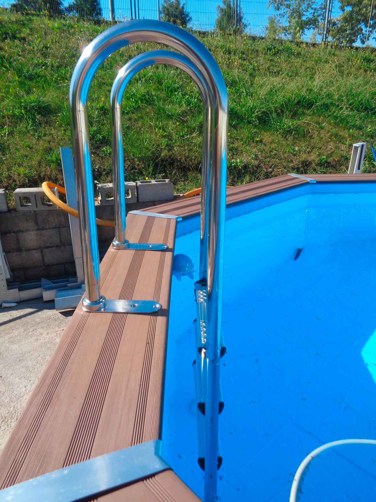 POOL-SET 2024 804/386/124 cm  - Grau, KONVENTIONELL, Holzwerkstoff (804/386/124cm) - Gre