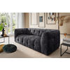 2,5-SITZER Struktur Schwarz  - Schwarz, Design, Kunststoff/Textil (218/72/95cm) - Livetastic