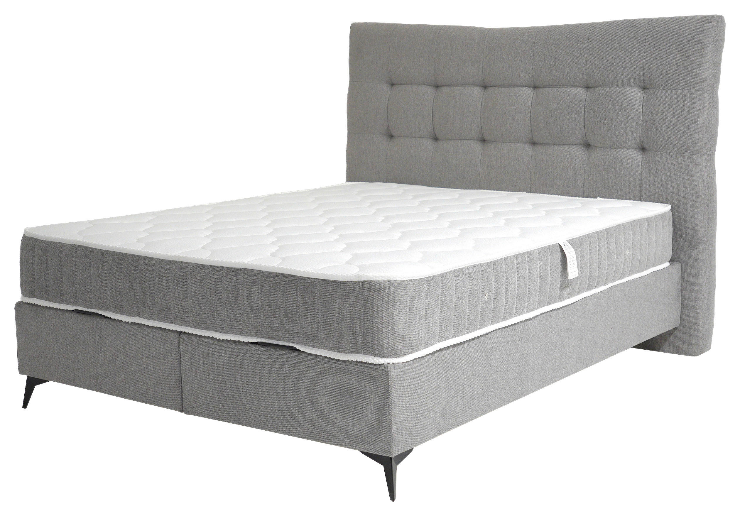 BOX KREVET 180/200 cm     svetlosiva  - siva/antracit visoki sjaj, Moderno, drvo/metal (180/200cm) - Hom`in