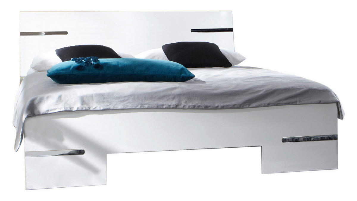 SCHLAFZIMMER Weiß  - Weiß, Design, Glas/Holz (180/200cm) - MID.YOU