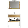 BADEZIMMER 3-teilig  in 80 cm  - Honigeiche/Weiss, Modern, Glas/Keramik (80cm) - MID.YOU