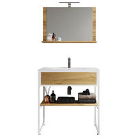 BADEZIMMER 3-teilig  in 80 cm  - Honigeiche/Weiss, Modern, Glas/Keramik (80cm) - MID.YOU