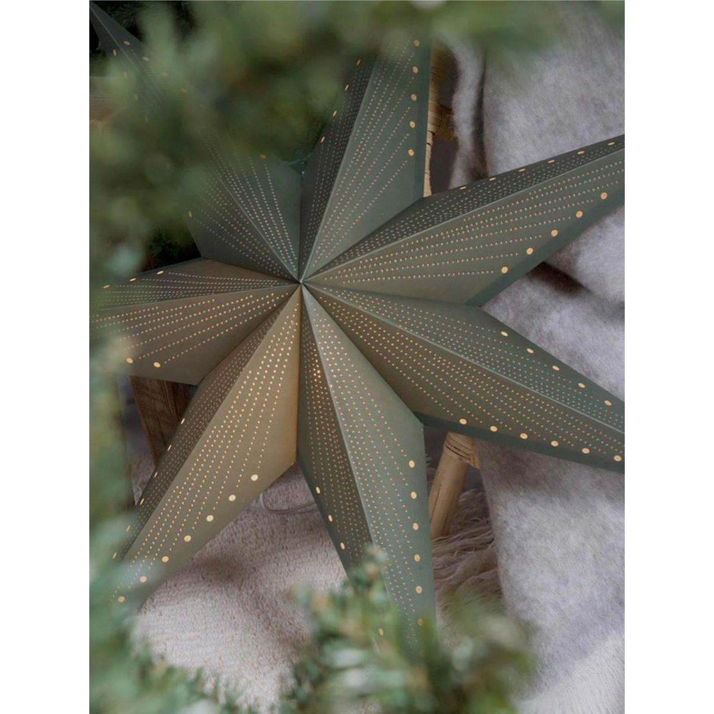 Thumbnail - Leuchtenschirm PR Home Polaris, Dunkelgrün, Papier, E14, Dekoration, Weihnachtsdekoration, Weihnachtsbeleuchtung