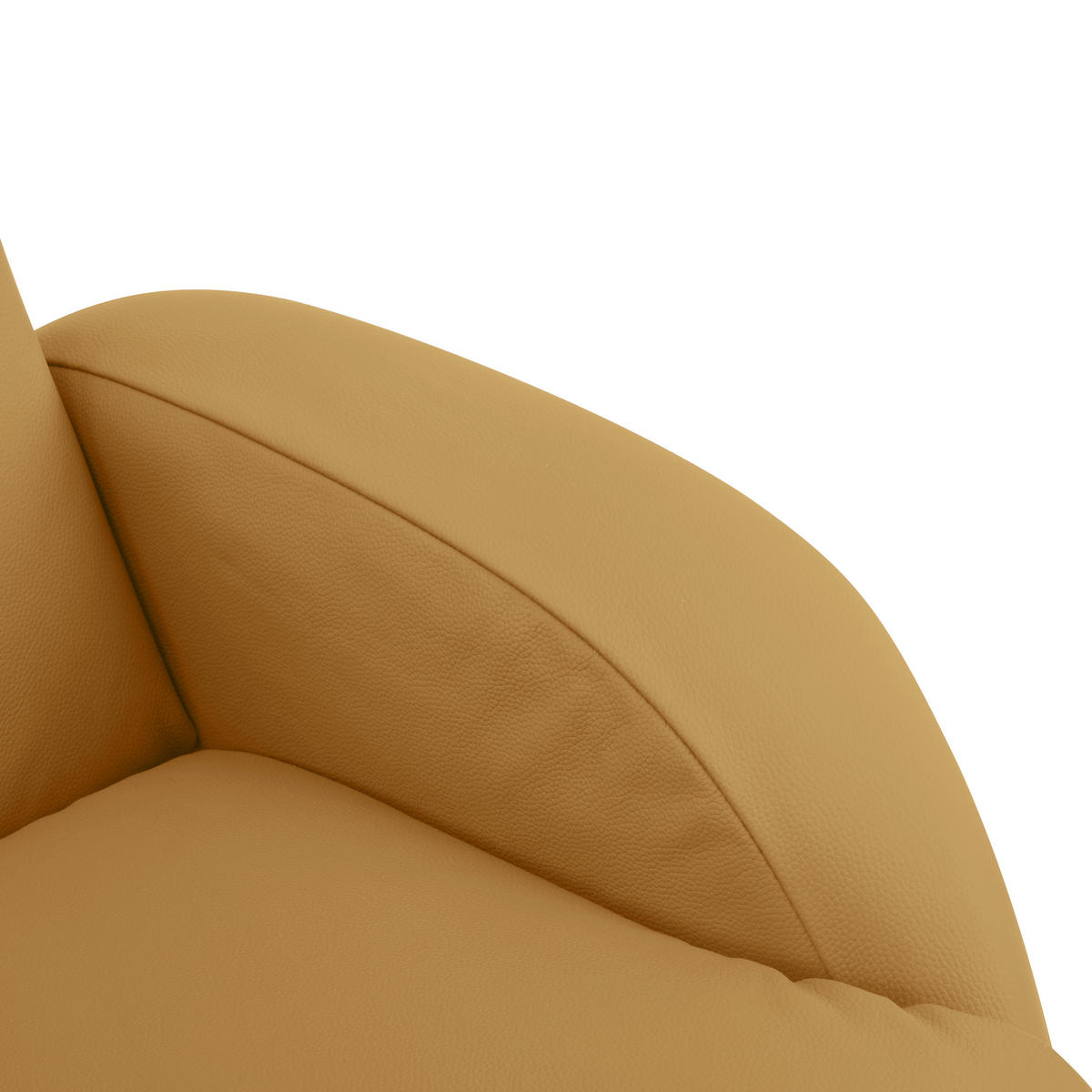 RELAXAČNÍ KŘESLO S TABURETEM, textil, kůže, žlutá - černá/žlutá, Design, kov/textil (77/107/75cm) - Livetastic