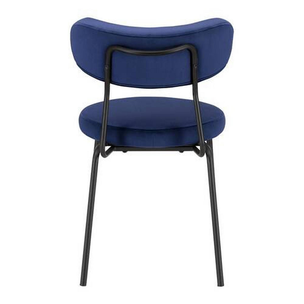 STUHL - Blau/Schwarz, MODERN, Holz/Textil (51/82/63cm) - Bessagi Home
