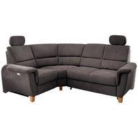 ECKSOFA in Struktur Anthrazit  - Wildeiche/Anthrazit, Konventionell, Holz/Textil (186/237cm) - Livetastic