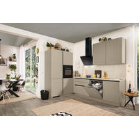 ECKKÜCHE 183/276 cm  in Creme, Grau  - Creme/Grau, Basics, Holzwerkstoff (183/276cm) - Welnova