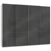 SCHWEBETÜRENSCHRANK  in Weiß, Grau  - Chromfarben/Weiß, MODERN, Holzwerkstoff (300/236/65cm) - MID.YOU