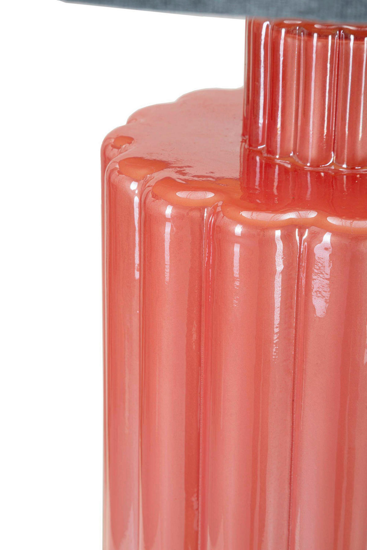 TISCHLEUCHTE   - Blau/Rot, Basics, Glas/Textil (40/70/40cm)