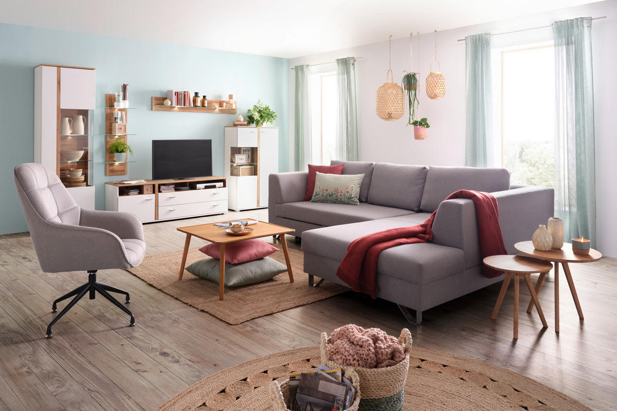 POLIČNI ELEMENT boja hrasta  - boja hrasta, Moderno, staklo/pločasti materijal (38/110/19cm) - Hom`in