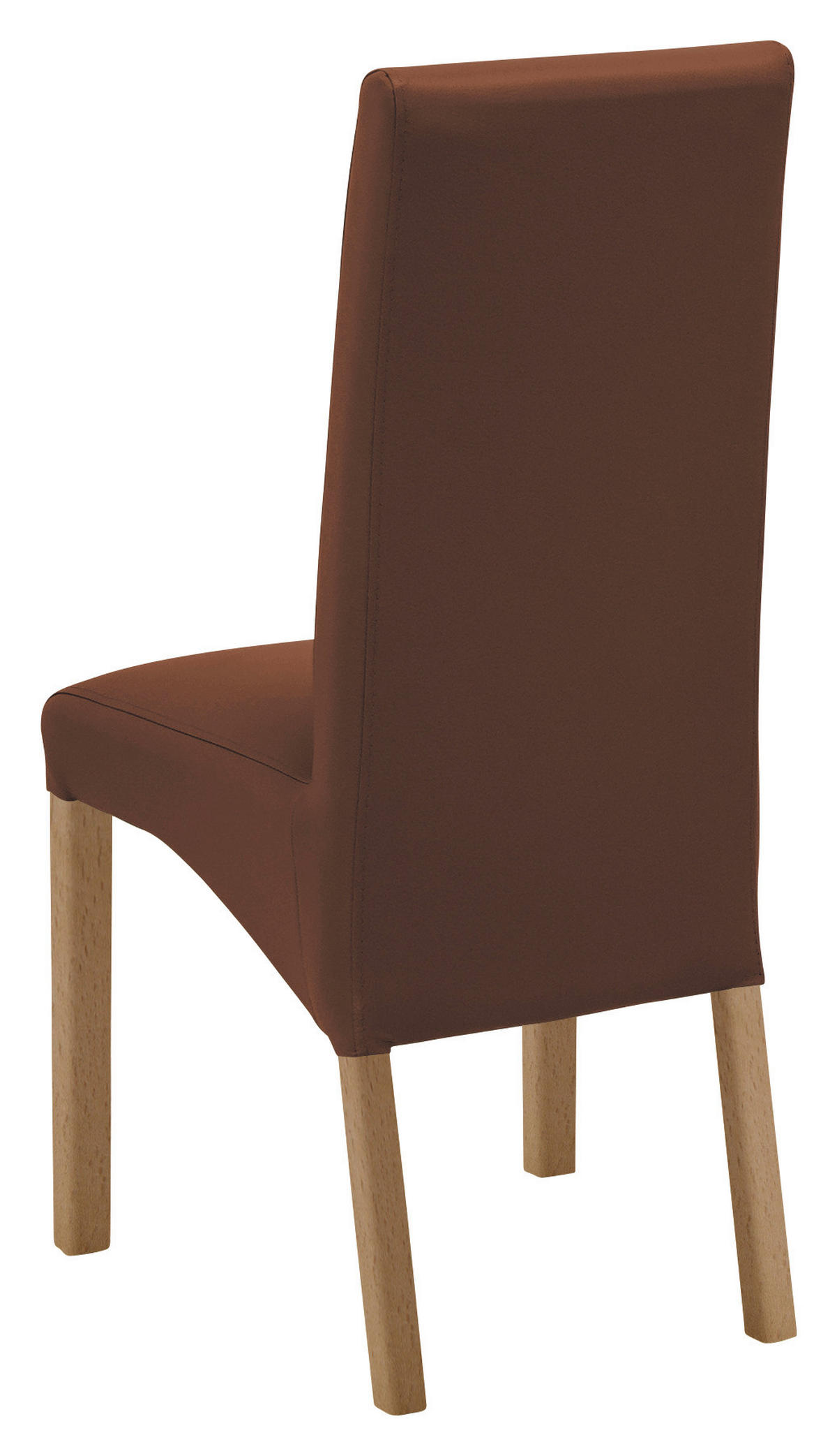 STUHL Lederlook Buchefarben, Kastanienfarben  - Kastanienfarben/Buchefarben, KONVENTIONELL, Holz/Textil (47/102/57cm) - Carryhome