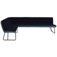 ECKBANK 184/274 cm  in Blau, Schwarz, Dunkelblau  - Blau/Schwarz, Design, Textil/Metall (184/274cm) - Dieter Knoll