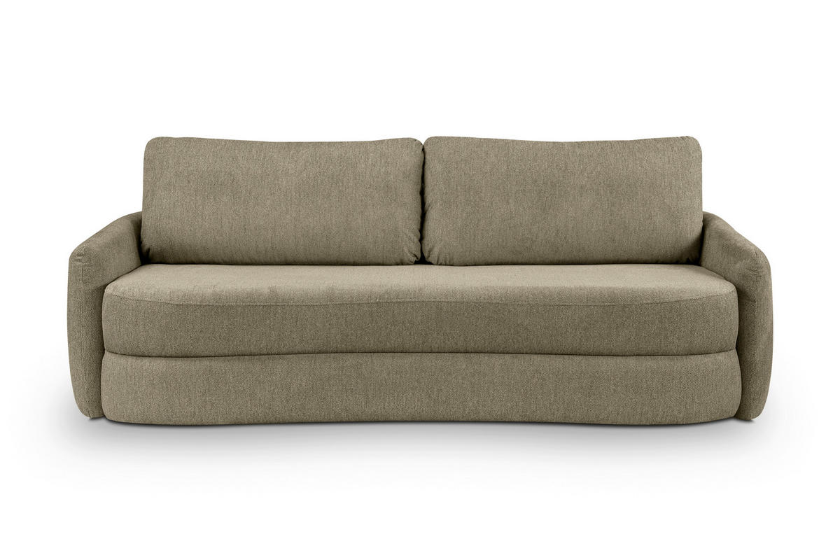 SCHLAFSOFA DIANA  mit Liegefunktion Struktur Grün  - Schwarz/Grün, Basics, Kunststoff/Textil (231/93/108cm) - MID.YOU