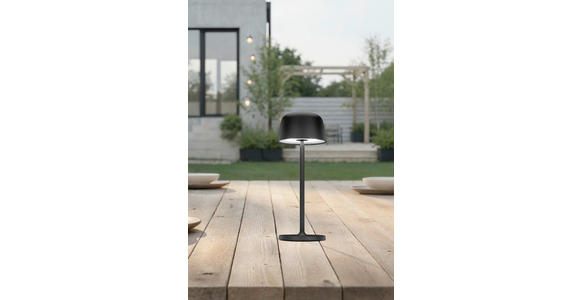 AKKU-TISCHLEUCHTE Las Vegas 10,5/27 cm  - Transparent/Schwarz, Design, Kunststoff/Metall (10,5/27cm) - Novel