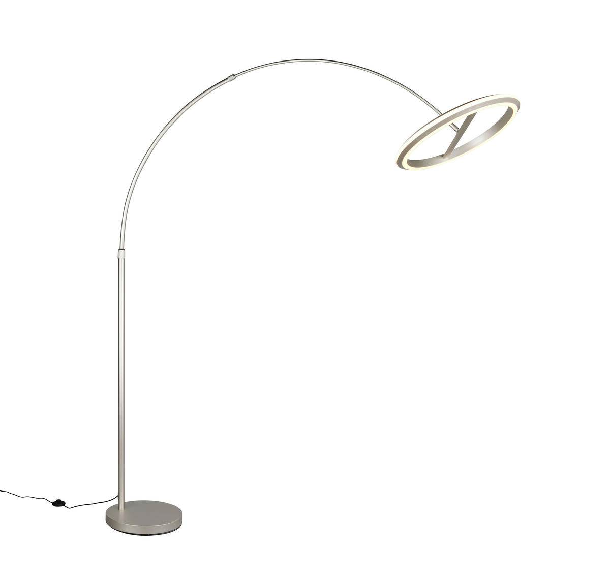 LED-STEHLEUCHTE Amador 45/205 cm   - Nickelfarben, Design, Metall (45/205cm) - Trio Leuchten