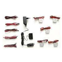 BELYSNING FÖR GLASHYLLA I SET - silver, Design, metall/plast (4/2/4cm) - Livetastic