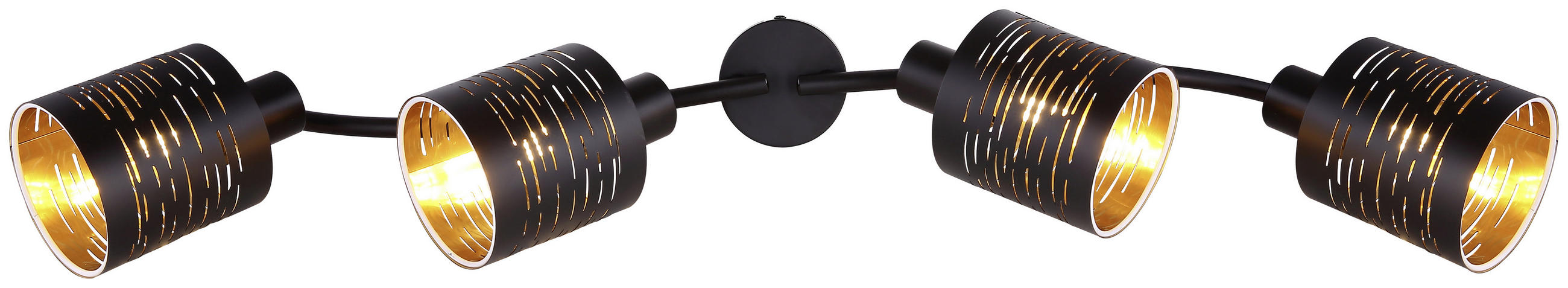 STRAHLER - Goldfarben/Schwarz, Design, Kunststoff/Metall (72/10/16cm) - Globo