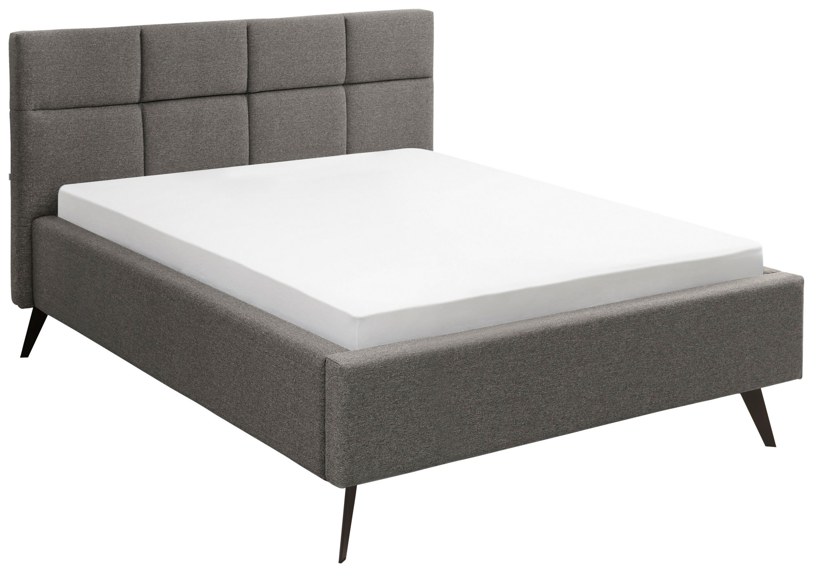POLSTERBETT 140/200 cm  in Anthrazit  - Anthrazit/Schwarz, KONVENTIONELL, Textil/Metall (140/200cm) - SetOne by Musterring