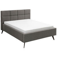 POLSTERBETT 140/200 cm  in Anthrazit  - Anthrazit/Schwarz, KONVENTIONELL, Textil/Metall (140/200cm) - SetOne by Musterring